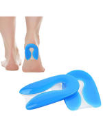 1Pair Silicone Gel Insoles Heel Cushion Soles Relieve Foot Pain Plantar - details 0