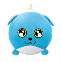 COLORBABY - Biggies Peluche hinchable unicornio, unicornio fantasía, perro, perro brillante, dragón, ajolote hinchable, cuenta con hinchador de pie, tamaño XXL, peluche gigante, regalos niños 3 años - details 1