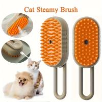 Cepillo de vapor 3 en 1 para gato, cepillo de masaje para eliminar el pelo suelto y enredado, 1 unidad - details 0