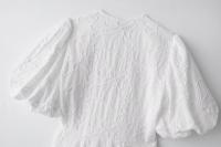 Vestidos Elegantes de Verano Cortos Bordados Mini Vestido Blanco Informal para Mujer - details 5