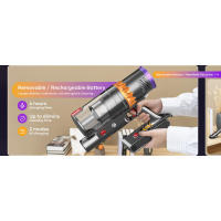 Limpiador inalámbrico CHEBIO, palo de 550W/45Kpa con pantalla inteligente, limpiadores domésticos con tiempo de ejecución máximo de 65 minutos, modo automático y antienredos - details 5
