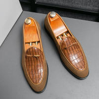Mocasines de piel sintética para hombre, zapatos informales de cuero sintético, a la moda, para negocios, bodas y fiestas - details 2