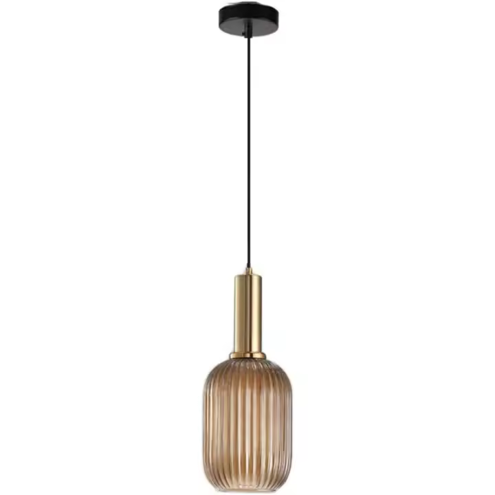 Lámpara colgante de vidrio,Lámpara colgante de vidrio Verde y enchufe dorado Lámpara de techo Candelabro - 1