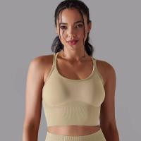 Sujetador de yoga sin costuras para mujer, sujetador deportivo cruzado de alto impacto, a prueba de golpes, top corto, transpirable, antisudor - details 36