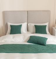Carrileras Decorativas Para Cama con Patrón de Concha en Terciopelo Nuevo Diseño en Color Gris Rosa Amarillo Azul Verde Material Poliéster Hecho en China - details 1