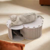 Cama túnel para gatos de fieltro en forma de S, nido para gatos semicerrado ventilado desmontable, resistente a los arañazos con agujeros, casa escondite para gatos - details 10