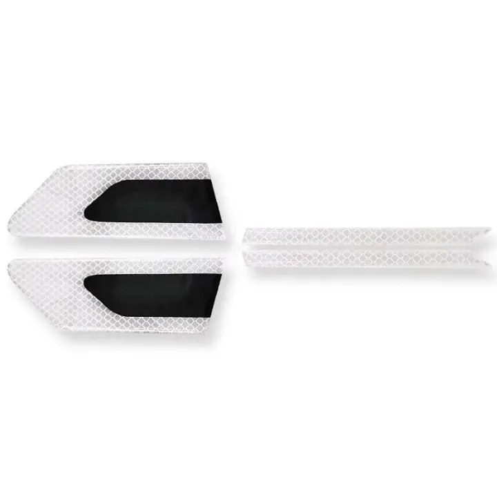 Pegatinas reflectantes para carrocería de coche, pegatinas de protección de puertas de advertencia de seguridad lateral, reflectantes antiarañazos y anticolisión - 1