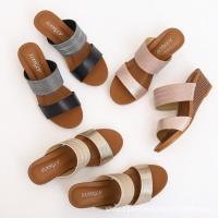 Sandalias de mujer GIOIO Zapatillas frescas para verano Tacón alto y suela gruesa Moda al aire libre - details 0