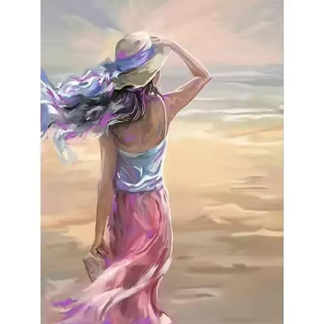 RUOPOTY Pintura al Óleo Moderna Pintura por Números de Acrílico en Lienzo - 1