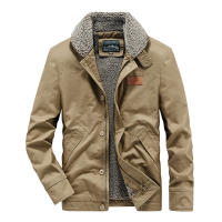Nueva moda para hombre, Tops lisos versátiles e informales, chaqueta holgada para mantener el calor, chaqueta con solapa, abrigos gruesos cómodos de lana para invierno para hombre - details 3