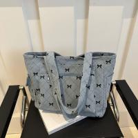 Bolso de mano de lona con patrón de lazo para mujer, bolso de hombro con múltiples bolsillos de moda para uso diario, bolso de viaje diario versátil de alta calidad, bolso para mujer, bolso - details 0
