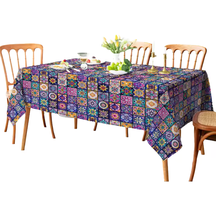 Mantel lavable con geometría de Mandala bohemio para decoración de banquete, comedor, fiesta de boda, tela protectora de mesa uriou - 1