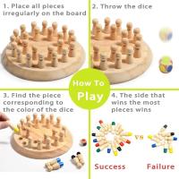 Rompecabezas de madera Montessori para niños, juguete educativo de aprendizaje sensorial de Color, palo de memoria - details 3