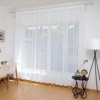 Cortinas de tul elegantes y suaves para sala de estar, 2 uds., velo de gasa transparente sólido para decoración moderna, cuidado de las cortinas: no - details 4