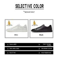 Zapatos deportivos informales para hombre, capa superior de piel de vaca y suela de goma estilo caminar a la moda con logotipo de canguro - details 9