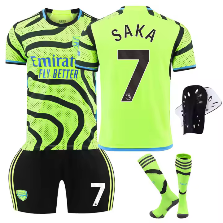 Camiseta de Visitante Arsenal No. 7 Saka No. 8 Ødegård No. 9 Reiss Mahony No. 11 Martin Odegaard Uniforme de Fútbol Conjunto Deportivo - 1