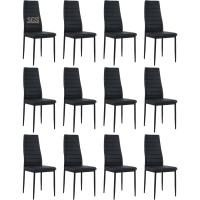 Sillas de Comedor Juego de 4 Sillas de Metal para Cocina, Silla de Mesa Comoda Silla con Asiento Tapizado, Negro - details 101