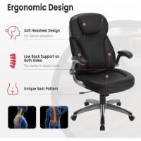 Silla de Oficina Ejecutiva Ergonómica Altura Ajustable, Resalto Alto, Brazos, Ruedas, Negro - details 3