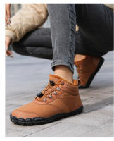 Zapatos de algodón cálidos de terciopelo impermeables antideslizantes zapatos de cinco dedos descalzos de suela gruesa para mujer - details 22