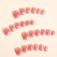 Uñas artificiales de Ojos de gato rosas, uñas postizas duraderas de cobertura completa para uñas, bricolaje en casa - details 1