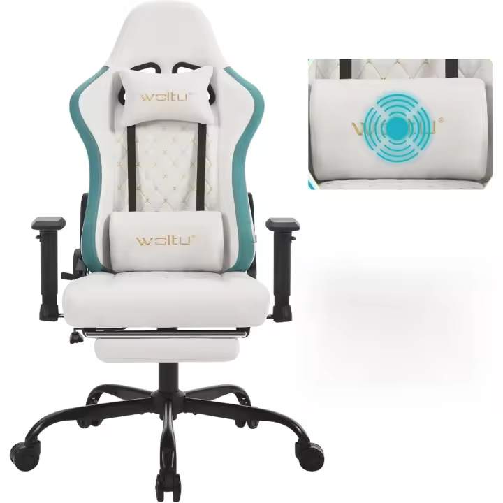 Silla Ergonómica Oficina, Silla Escritorio con Reposacabezas, y Soporte Lumbar, Sillon Gaming - 1