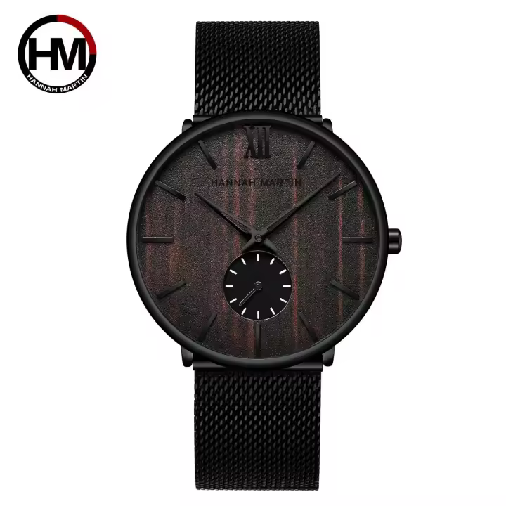 Reloj de Acero Inoxidable con Malla Impermeable Diseño Sencillo Automático Correa de Cuero - 1