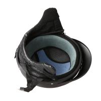 Casco de media piel con cara abierta para motocicleta, gafas UV con visera, estilo Retro Vintage, 54-60cm - details 4