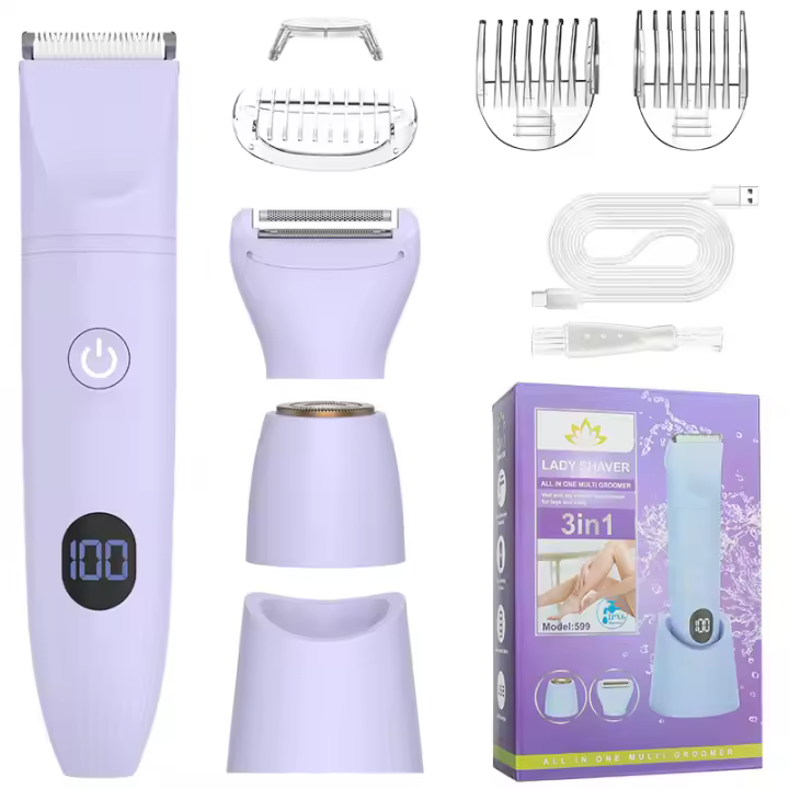 Afeitadora Eléctrica 3 en 1 Doble Propósito, Seca y Húmeda, Cuchillo Flotante, Cuchillo de Afeitar para Mujeres - 1