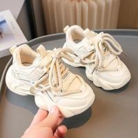 Compañero de clase niña 2025 nuevos zapatos deportivos de primavera y otoño para niños de malla transpirable papá zapatos niña pequeños zapatos blancos - details 3