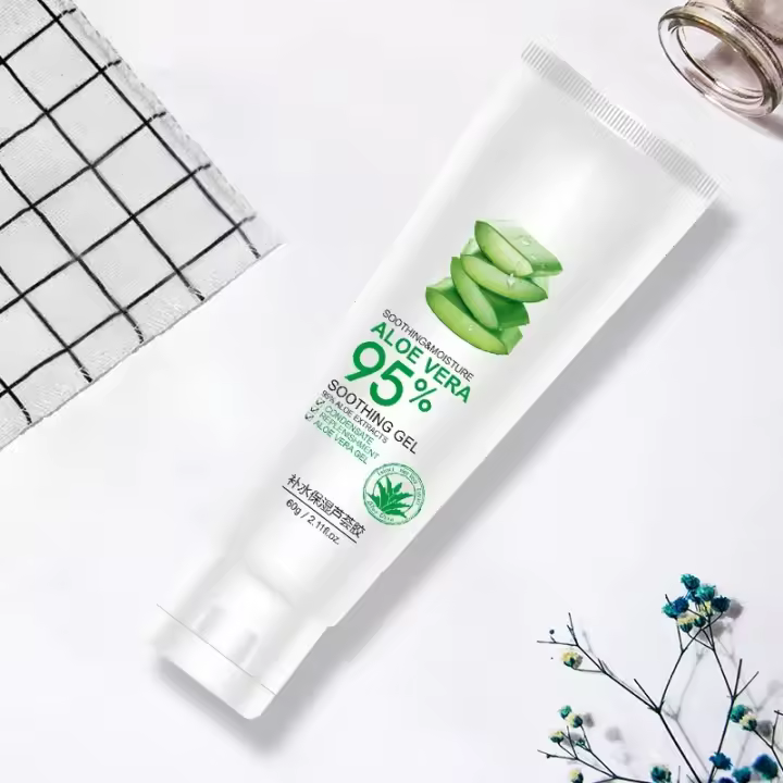 Crema facial Gel calmante de Aloe Gel de Aloe Vera cuidado de la piel crema hidratante de día lociones para después del sol Reparación de la piel nuevo - 1