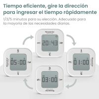 Temporizador Digital de Cuenta Regresiva para cocina, cronómetro ajustable de 1/3/5 minutos, fácil de cocinar, estudio - details 2