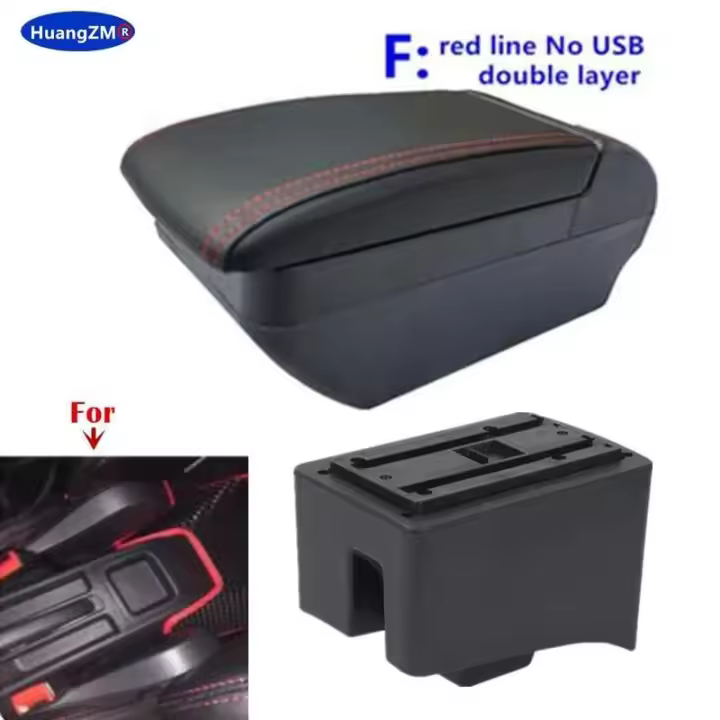 Vento VW Polo V 2009-2010 reposabrazos, iluminación CA con portavasos, piezas automotrices - 1