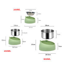 Cuenco de comida para perros, Base antideslizante, doble cuenco, respetuoso con el medio ambiente, para cachorros, gatos y perros - details 3