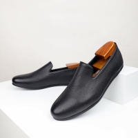 Mocasines casuales de un pedal, zapatos de piel de vaca de primera capa, suela blanda - details 2