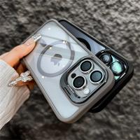 Funda magnética de lujo con soporte de anillo de Metal a prueba de golpes para MagSafe iPhone 15 14 13 12 Pro Max Protector de lente de vidrio cubierta transparente - details 14