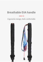 Palos de Senderismo Plegables Ligeros AONIJIE E4204 para Caminata y Montañismo con Cordoncillo de Fibra de Carbono Fijos y Seguros para Deportes de Exteriores - details 5