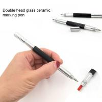 Marcador de punta de Metal portátil de doble extremo, marcador de grabado de vidrio de cerámica, pluma de trazado hecha de acero de tungsteno - details 0