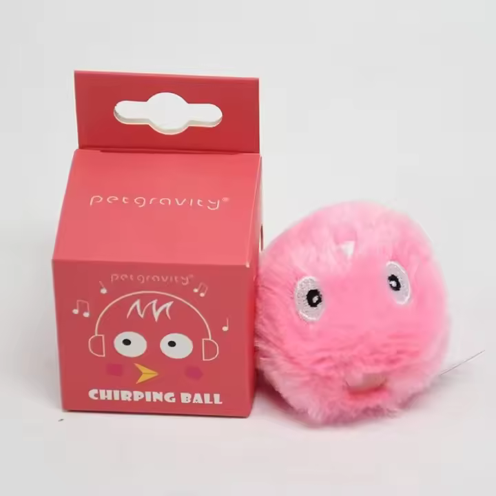 Bola de Peluche para Gatos Autogolpe Divertido Resistente a Mordiscos Suministros para Mascotas - 1