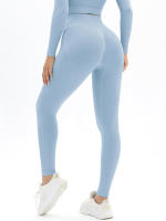 Mallas de Yoga sin costuras para mujer, pantalones deportivos de cintura alta, Leggings de gimnasio, pantalones de entrenamiento de realce, Leggings para correr y Fitness - details 36