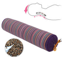 Almohada Cervical de Yoga a rayas, cojín de alforfón de tela gruesa vieja, almohada de palo para el cuidado de la salud, almohada Cervical de fisioterapia para el cuello - details 1