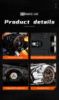 3224 Uds MOYU 1:8 Lamborghini SVJ Sportuto modelo de coche deportivo kit de bloques de construcción MY88027 - details 7