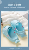 Fondo ligero antideslizante niños y niñas lindas zapatillas de dibujos animados pequeño tiburón zapatos de jardín - details 4