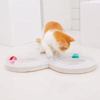 Túnel para gatos, diseño divertido de túnel para gatos, plato giratorio duradero para mascotas, pista de plástico en forma de 8, bola de juguete para gatitos, entretenimiento - details 15
