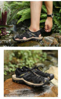 Sandalias de marca de verano para hombre, zapatillas de cuero genuino para hombre, sandalias de gladiador para playa para hombre, zapatos suaves y cómodos para caminar al aire libre - details 14