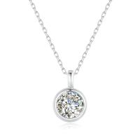 Collar de moissanita de oro de 18K auténtico AU750 para mujer, joyería fina, regalo de boda, 1 quilate - details 12