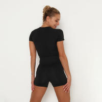 Hamidou-camisetas deportivas de Yoga para mujer, Tops sin costuras para Fitness, ropa deportiva para correr y gimnasio - details 48