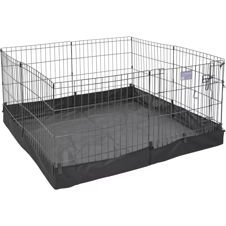 Cubierta cuadrada de lona para corral de ejercicio para perros, se adapta a todos los bolígrafos de ejercicio MidWest Homes for Pets y New World, diseñada para cuando el corral para mascotas está - 1