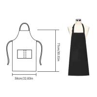 Delantal armario estable hombre y mujer, delantales de cocina impermeables con 2 bolsillos, para Chef - details 2