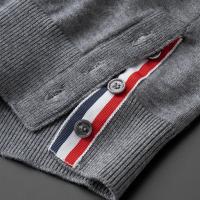 Cardigan de Punto de Marca Superior Novedad Primavera-Otoño Estilo Casual Coreano con Abertura Lateral V-cuello - details 12