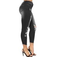Pantalones vaqueros de cintura alta para mujer, pantalones vaqueros desgastados y rasgados, moda coreana nueva - details 4